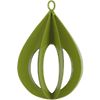 drop sculpture green ornament. 2.5"dia.x3"H