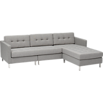 dual pebble tufted sectional