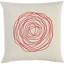 ebb red 16" pillow
