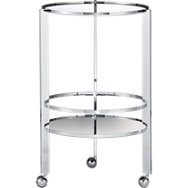 ernest chrome bar cart