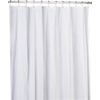 white shower curtain liner.