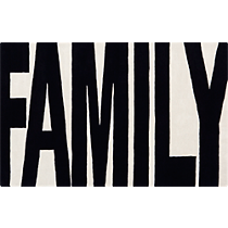 family black and white rug