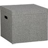 grey felt file box. 14"sq.x14"H