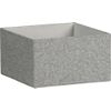 grey felt open storage box. 9.5"Wx9.75"Dx5.5"H