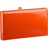 flask orange vase. 15"Wx2"Dx9"H