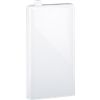 flask white vase. 8"Wx2"Dx15"H