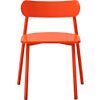 fleet hot orange chair. overall: 22"Wx19.25"Dx27"Hseat: 18.25"H
