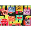 fluorescent eyes and lips painting