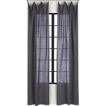 French-Belgian dark grey linen panel