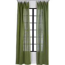 French-Belgian green linen panel