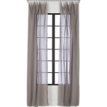 French-Belgian light grey linen panel