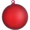 frosted red ornament. 4" dia.