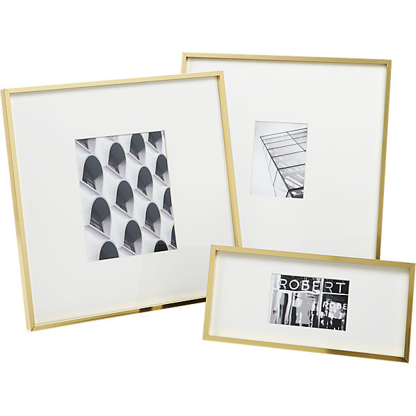 gallery brass picture frames CB2