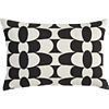 geo mod black and natural pillow.