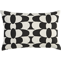 geo mod black and natural 18"x12" pillow