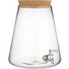 glass beverage dispenser. 7 qt.; 9"dia.x11.75"D (with spigot) x11"H