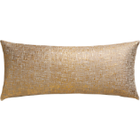 glitterati gold 36"x16" pillow with down-alternative insert
