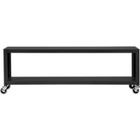 go-cart carbon grey two-shelf table-media cart