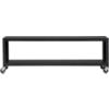 go-cart carbon grey two-shelf table-media cart