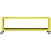 go-cart chartreuse two-shelf table-media cart