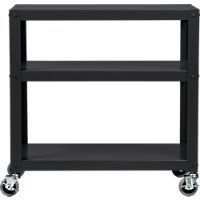 go-cart carbon grey three-shelf table