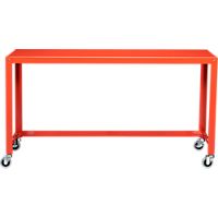 go-cart bright orange console table