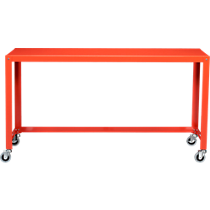 go-cart bright orange console table