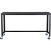 go-cart carbon grey console table. 55"Wx21"Dx29.5"H