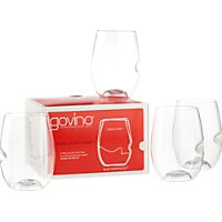 set of 4 govino stemless wine glasses