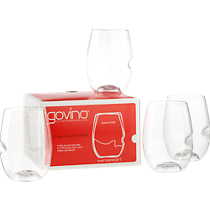 set of 4 govino stemless wine glasses