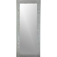hanging-leaning grey floor mirror