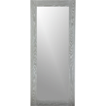 hanging-leaning grey floor mirror