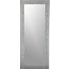 hanging-leaning grey floor mirror