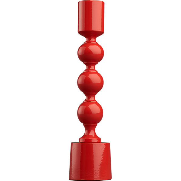 halo burnt orange candle holder CB2