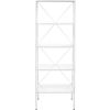 hancock white bookcase. 26"Wx22.75"Dx72.5"H (21"D at bottom shelf)