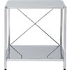 harvey chrome nightstand. 21.5"Wx19.5"Dx20"H