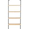 helix white oak 70" wall mounted bookcase