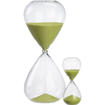 hour glass and 15 minute hour glass