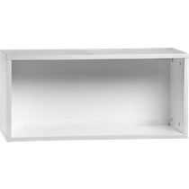 hyde white 30" open wall mounted cabinet