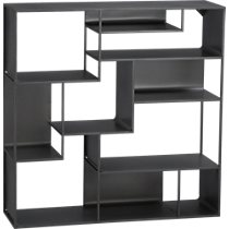 industrial metal wall mounted bookcase