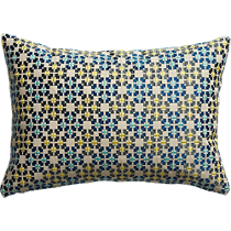 inlay embroidered 18"x12" pillow