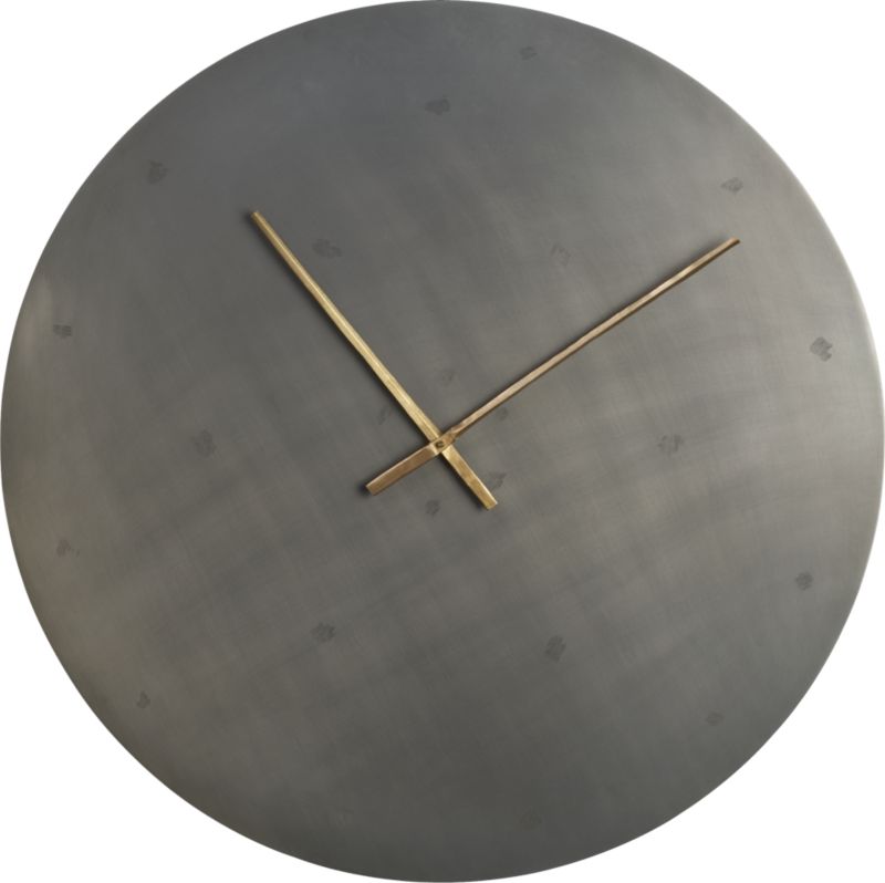 iron circle 30" wall clock CB2