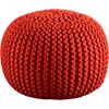 knitted blood orange pouf.