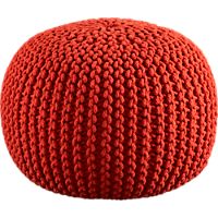 knitted blood orange pouf