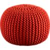 knitted blood orange pouf