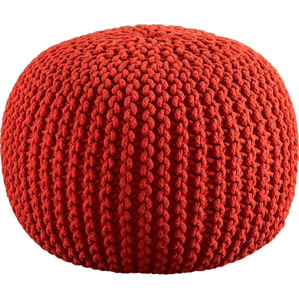 KnittedPoufBloodOrangeF10