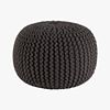 knitted graphite pouf.
