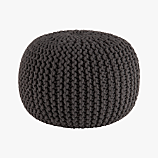knitted graphite pouf