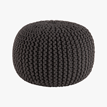knitted graphite pouf