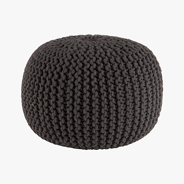 KnittedPoufGraphiteS12